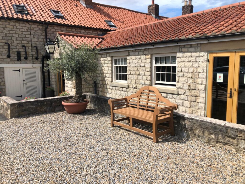 orchard nurseries teak BENCH OUTSIDE